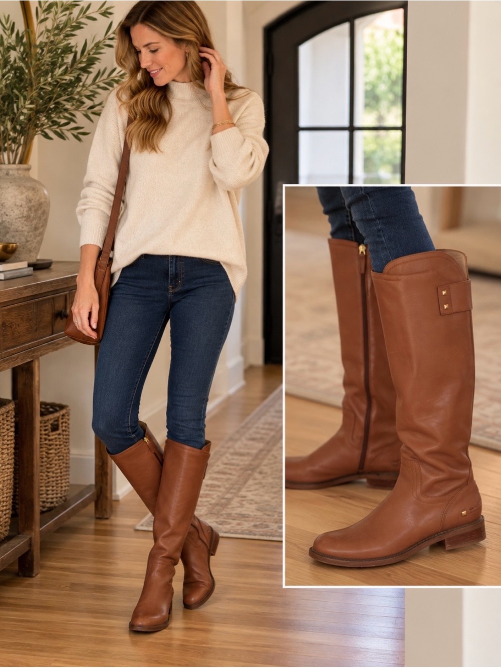 Franco Sarto Brown Riding Boots